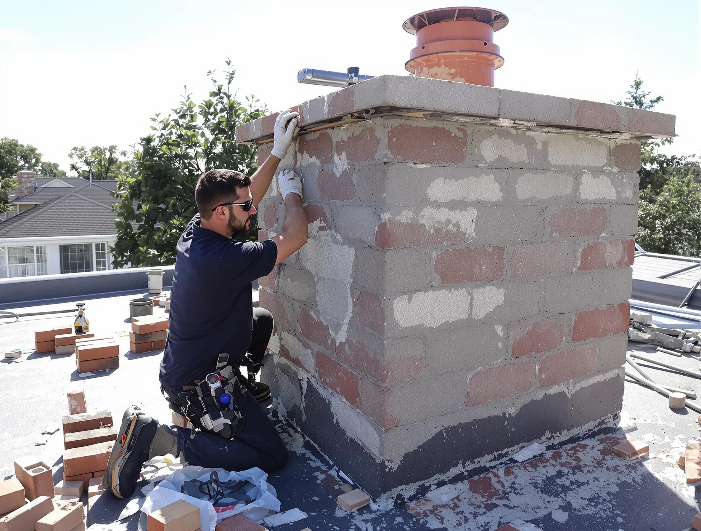 Advanced chimney repair process by South Valley Chimney Sweep in South Valley, NM