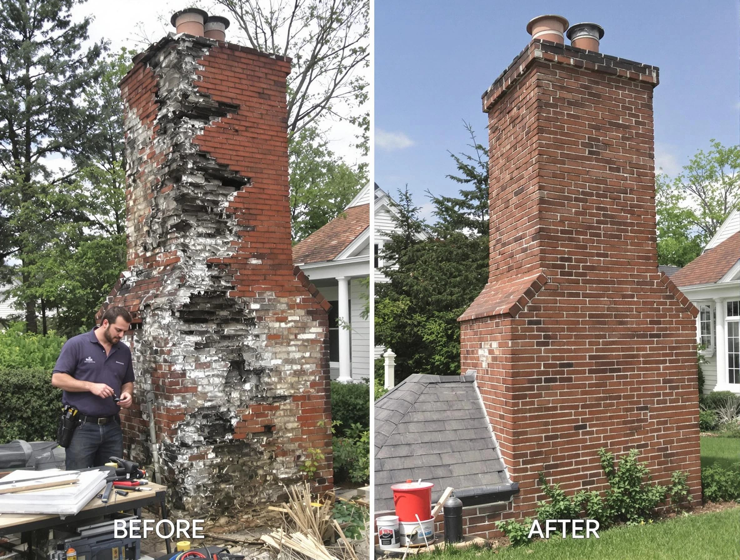 South Valley Chimney Sweep performing a full chimney restoration in South Valley, NM