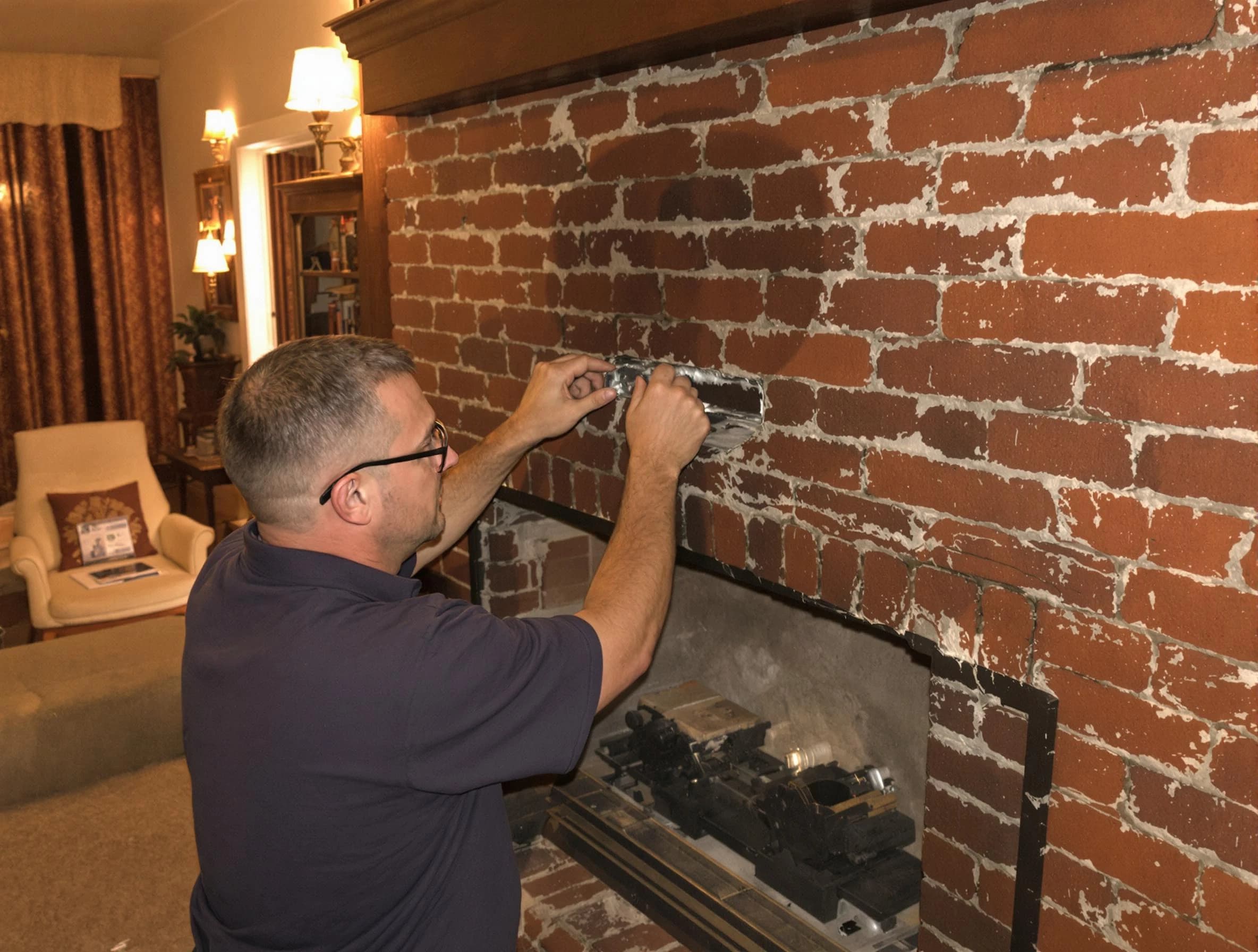South Valley Chimney Sweep expert fixing a fireplace in South Valley, NM