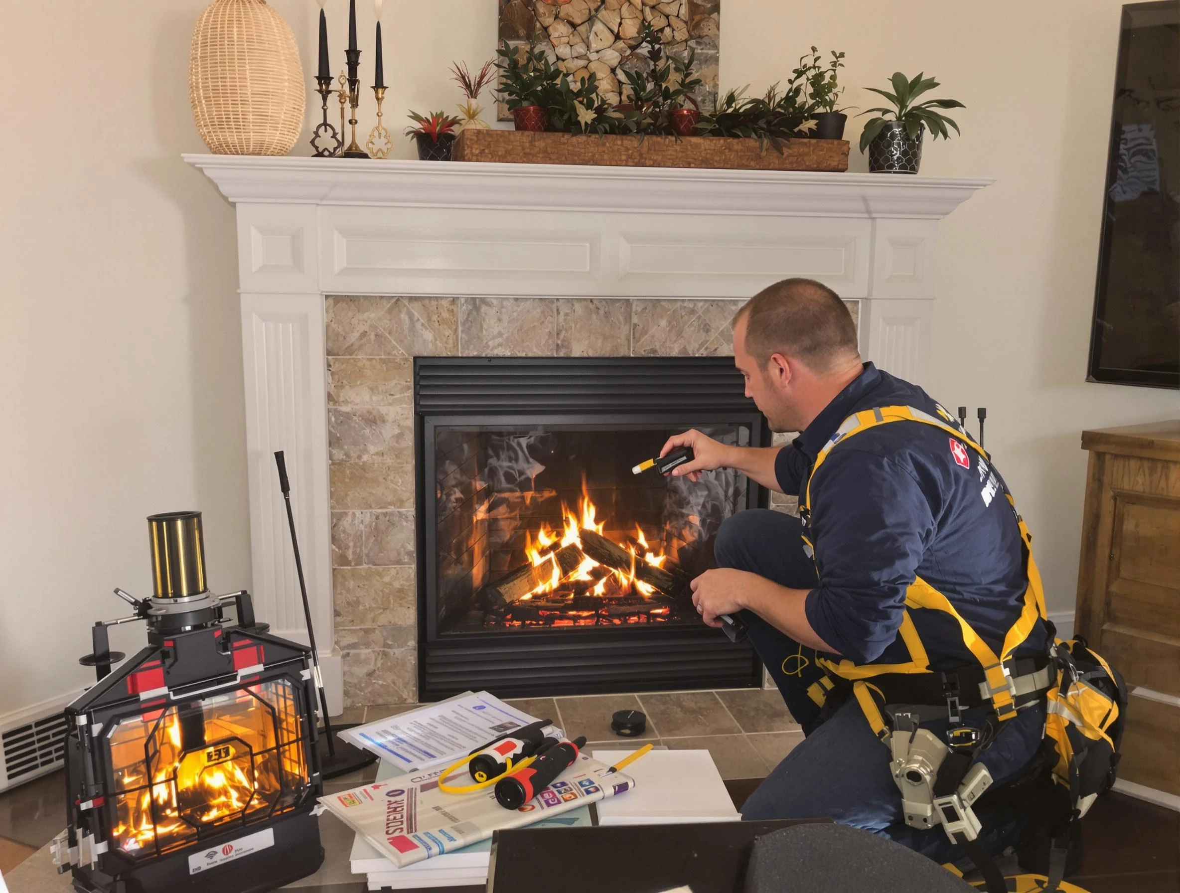 Safety-focused fireplace inspection by South Valley Chimney Sweep in South Valley, NM